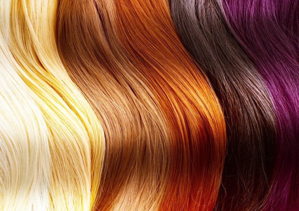 Various shades of hair color
